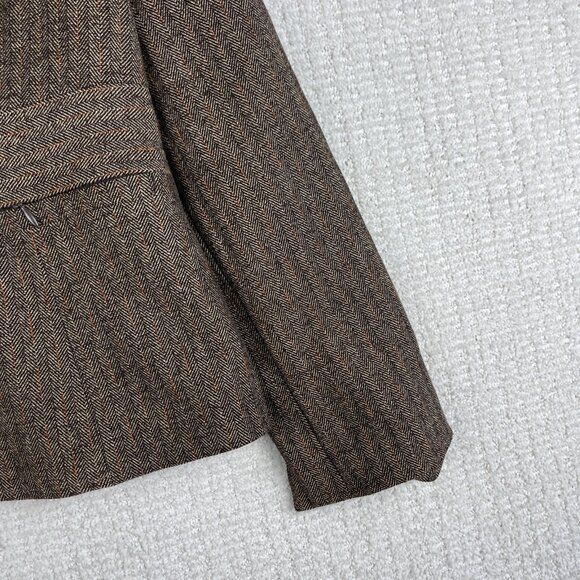 Signature By Larry Levine Women Blazer Sz 10P Petite Lined Brown - Picture 6 of 16